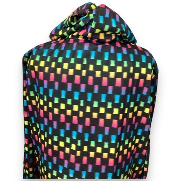 Totally Pink Women’s Holo Check Pullover Hoodie, Black, size XL - Picture 4 of 6